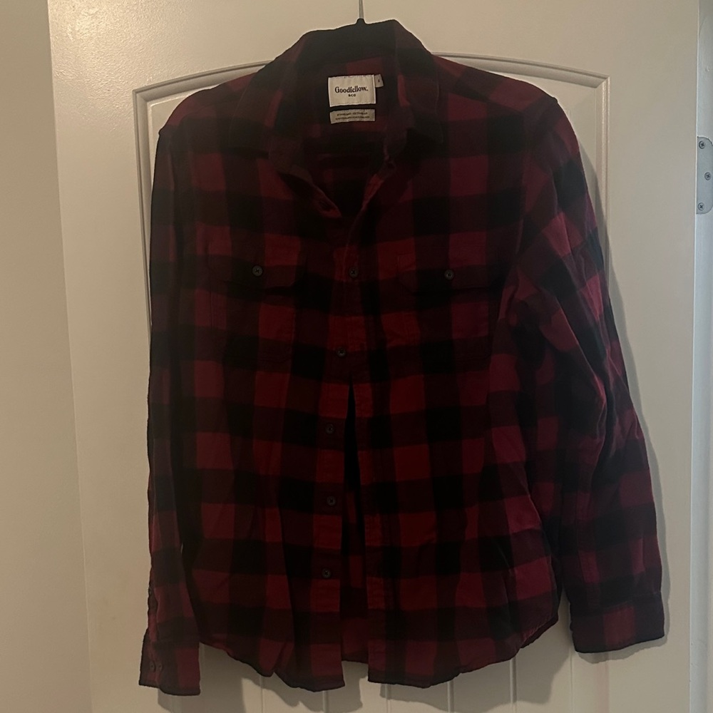 Goodfellow & Co Red and Black Checkered Shirt